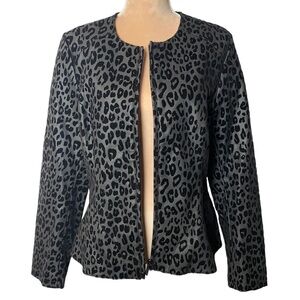 Bagatelle Leopard Print Faux Leather Jacket